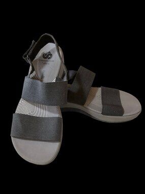 Black Elastic Sandals